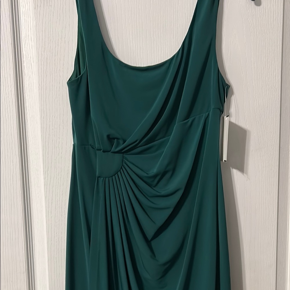Connected Apparel Teal Sleeveless Midi Dress - Picture 3 of 6